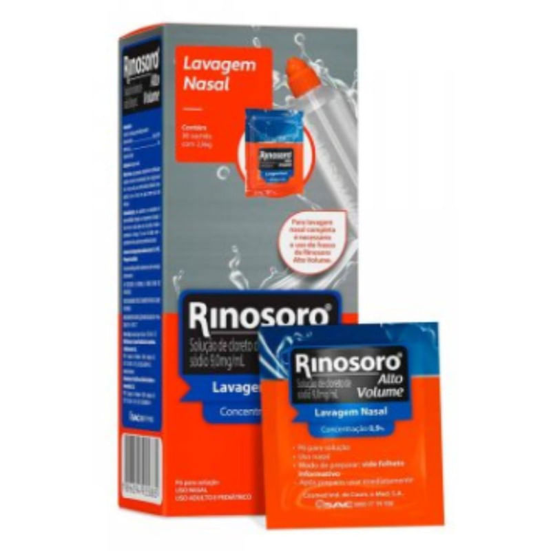 Rinosoro 9,0 mg/ml Descongestionante Spray com 30 Sachês