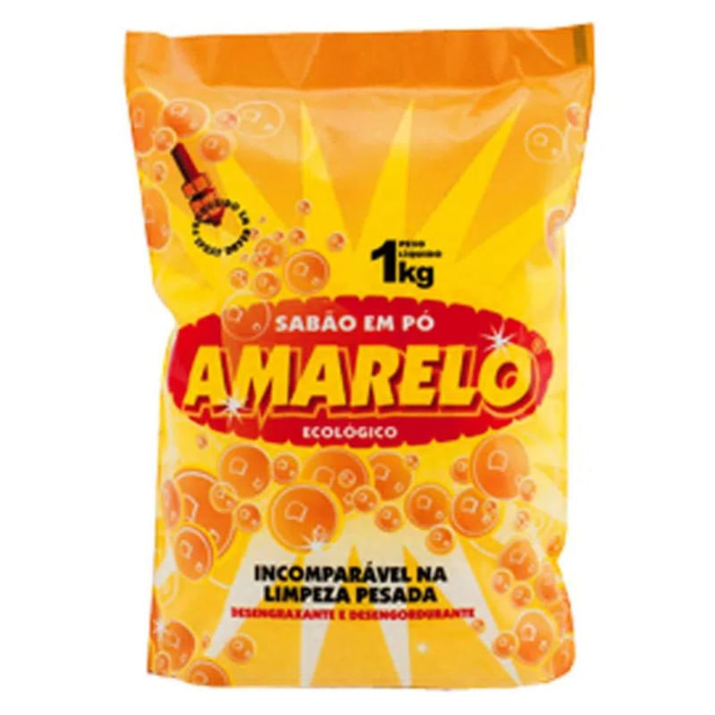 Sabão em Pó Amarelo Pacote 1Kg