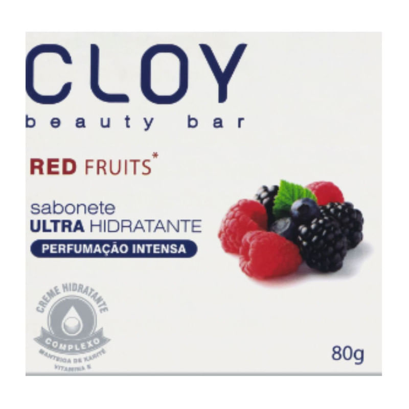 Sabonete Em Barra Hidratante Red Fruits Cloy 80g