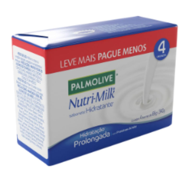 Sabonete Em Barra Nutrimilk Palmolive Com 4 Unidades 86g