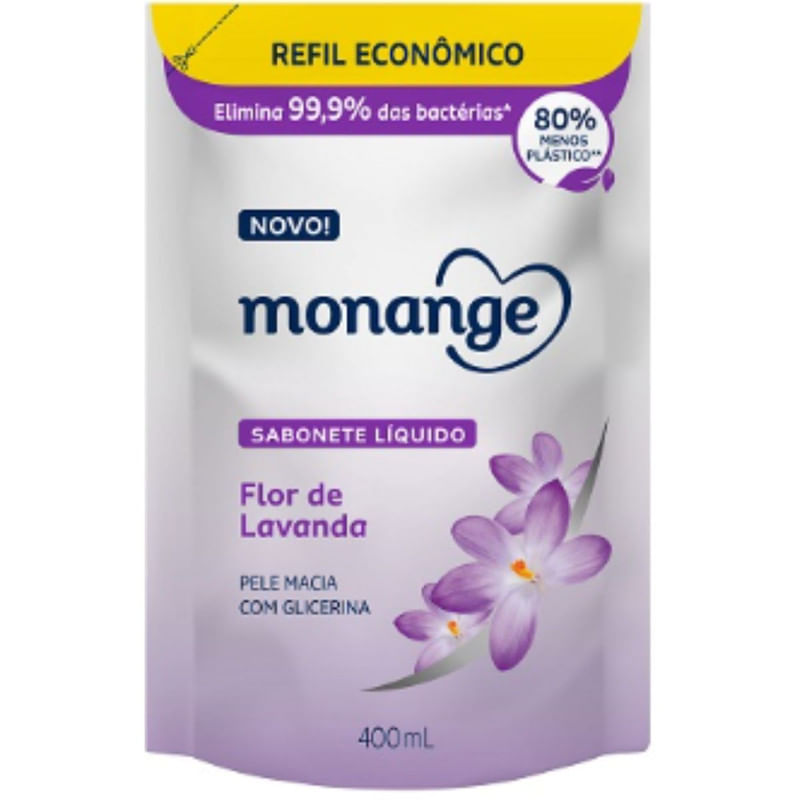 Sabonete Liquido Flor De Lavanda Monange 400ml