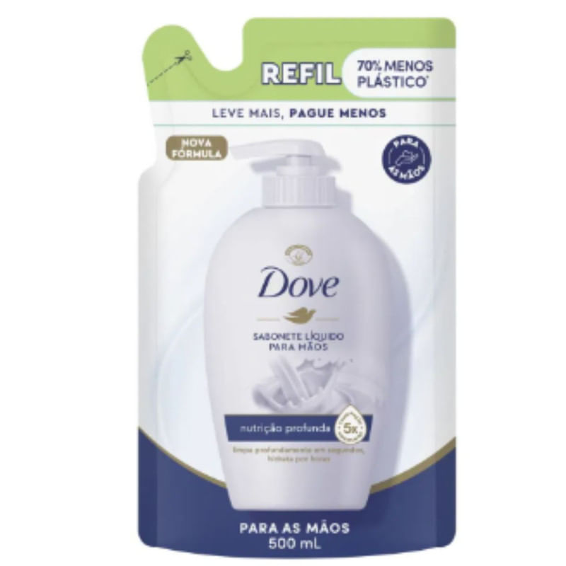 Sabonete Liquido Para Mãos Nutrição Refil Dove 500ml