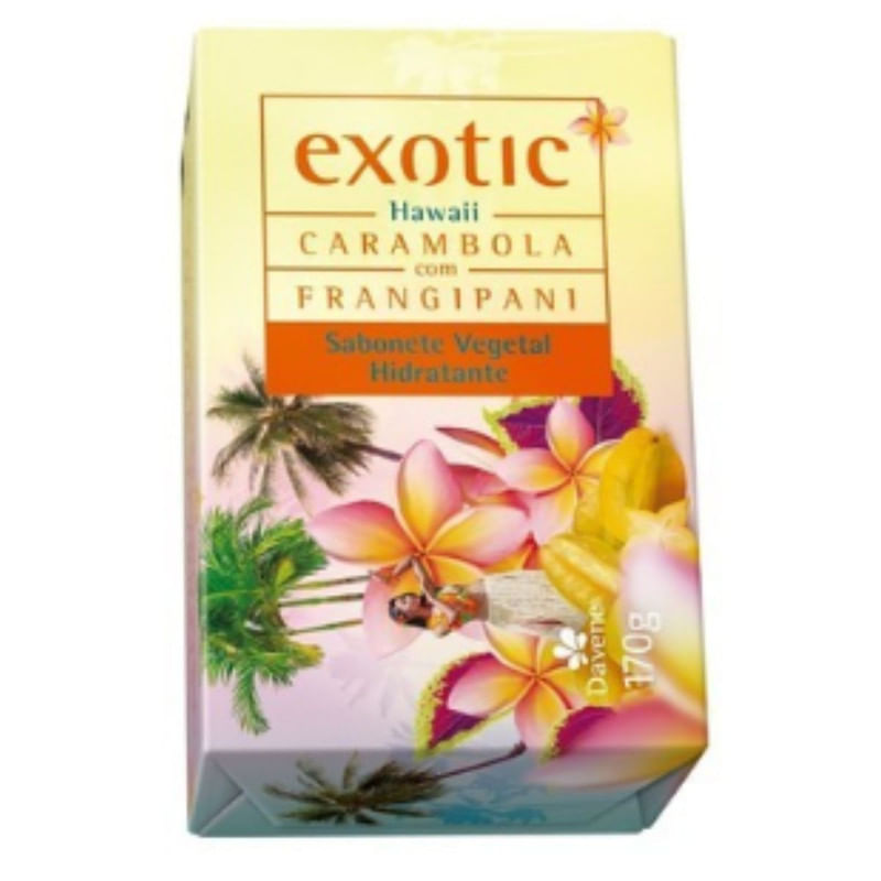 Sabonete Vegetal Hidratante Exotic Hawaii Davene 170g