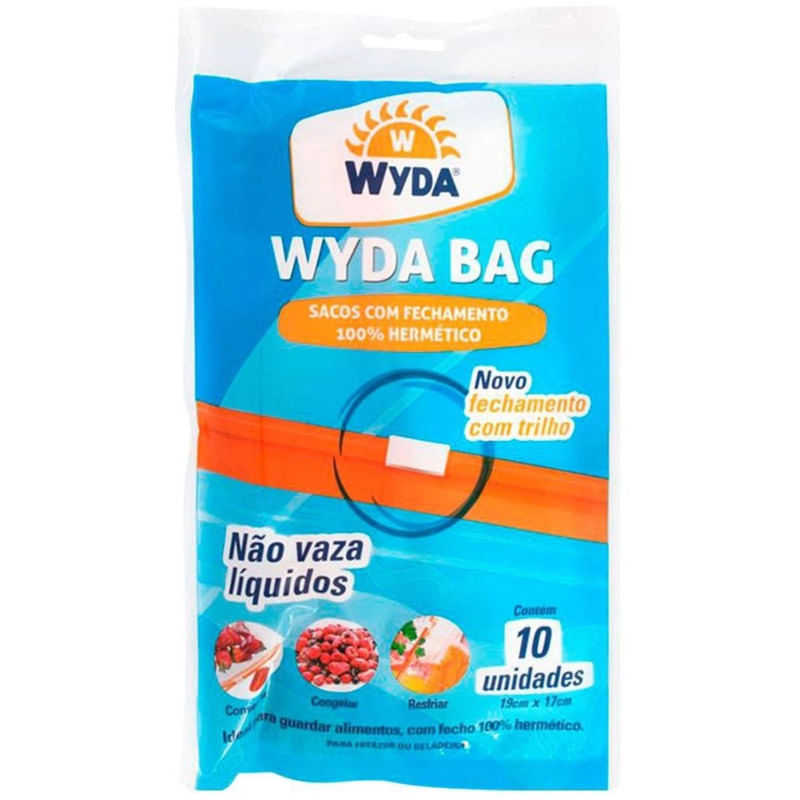 Saco Hermético Wyda Bag com Fechamento de Trilho com 10 Unidades