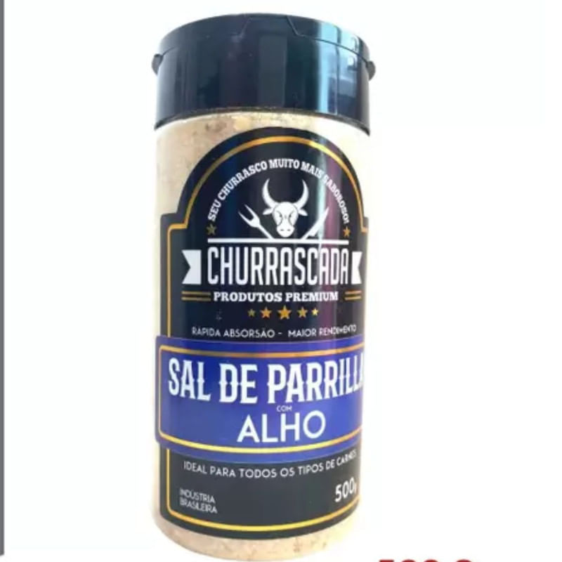 Sal de Parrilla com Alho Premium Churrascada 500g