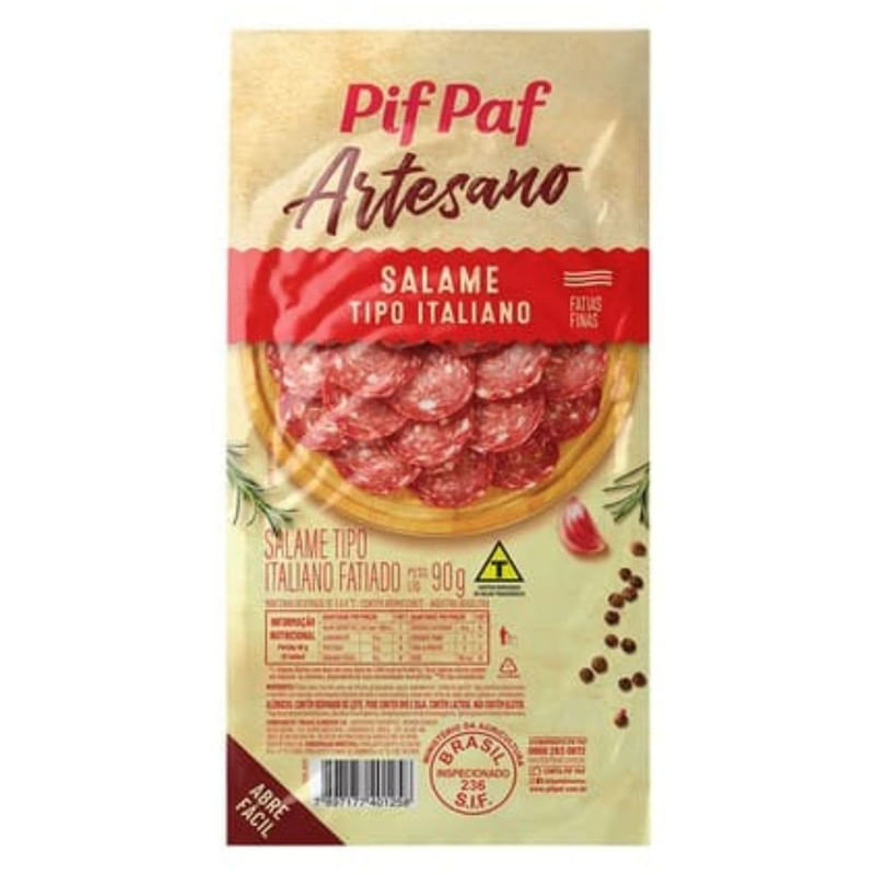 Salame Tipo Italiano Pif Paf Artesano 90g