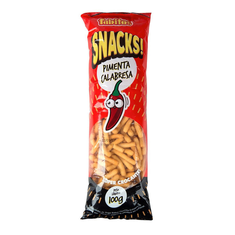 Salgadinho Fabitos Snacks Pimenta Mexicana 100g