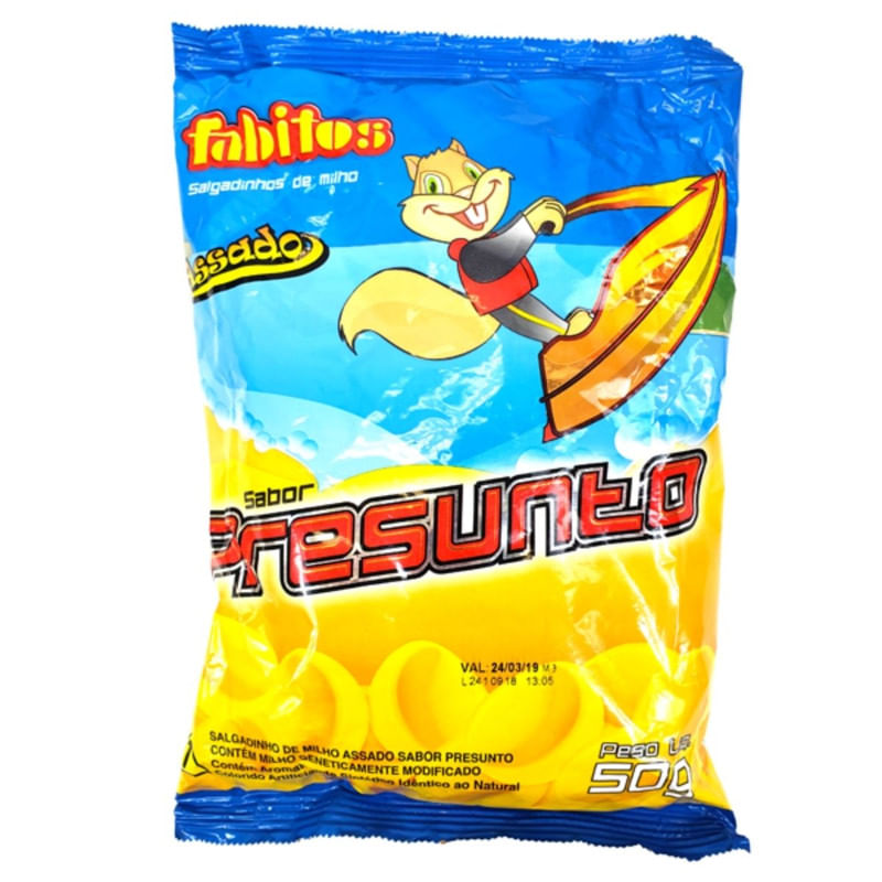 Salgadinho Sabor Presunto Fabitos Pacote 50g