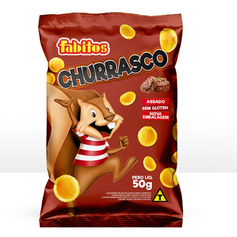 Salgadinho de Churrasco Fabitos Pacote 50g