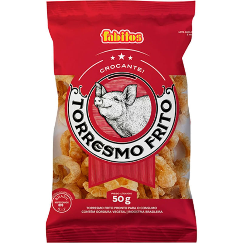 Salgadinhos Torresmo Frito Fabitos 50g