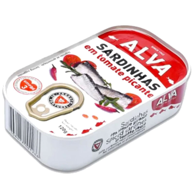 Sardinha Portuguesa em Molho de Tomate Picante Alva Lata 120g