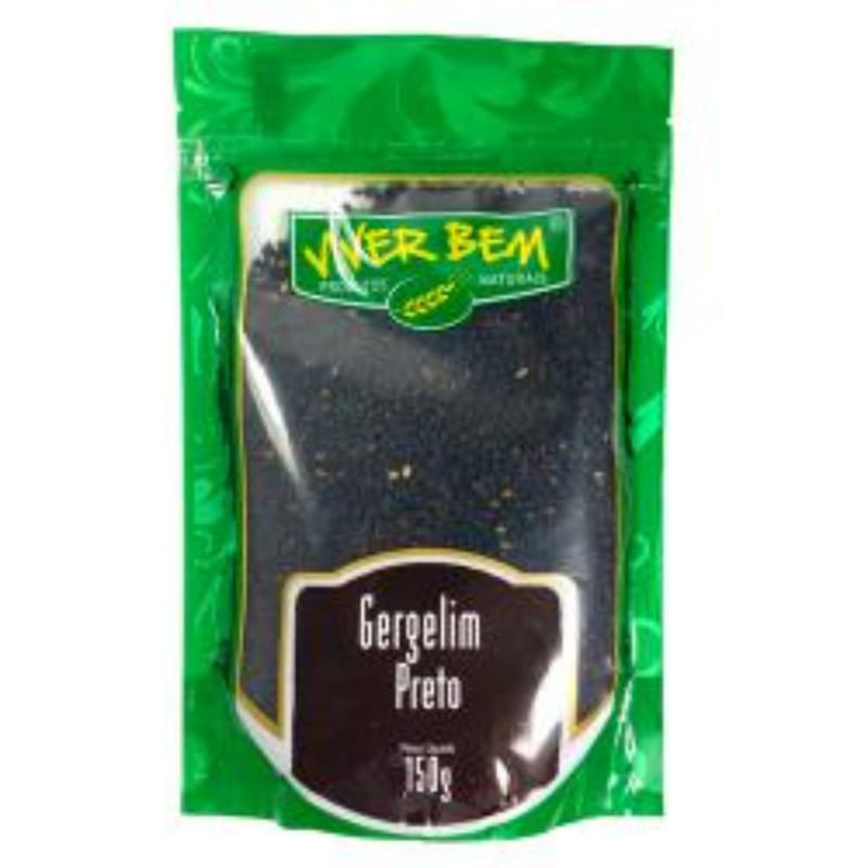 Semente De Gergelim Preto Viver Bem Pacote Com 150g