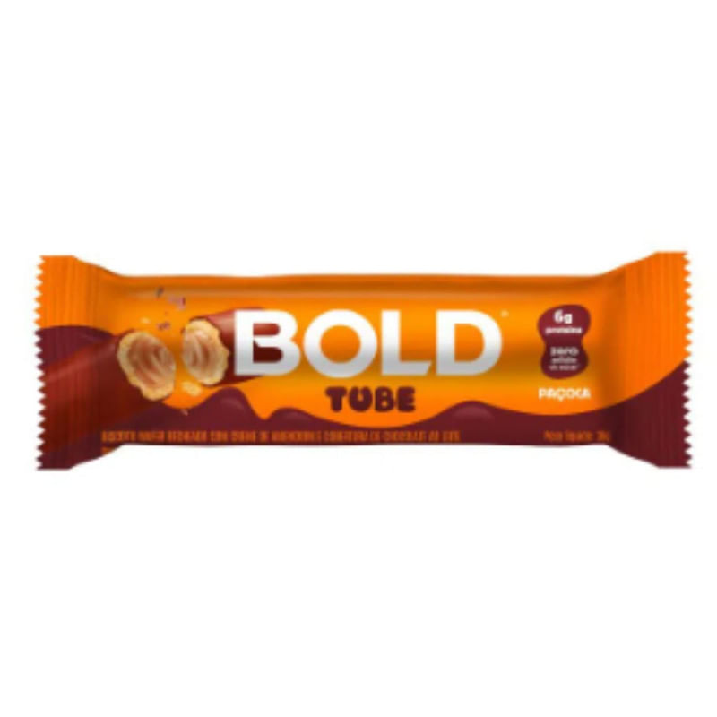 Snack Zero Açucar Sabor Paçoca Bold Tube 30g