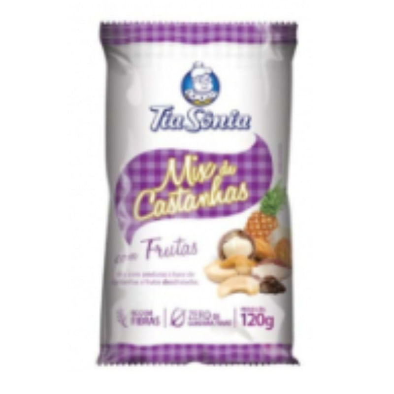 Snack de Frutas Mix Castanhas e Banana Tia Sônia 120g