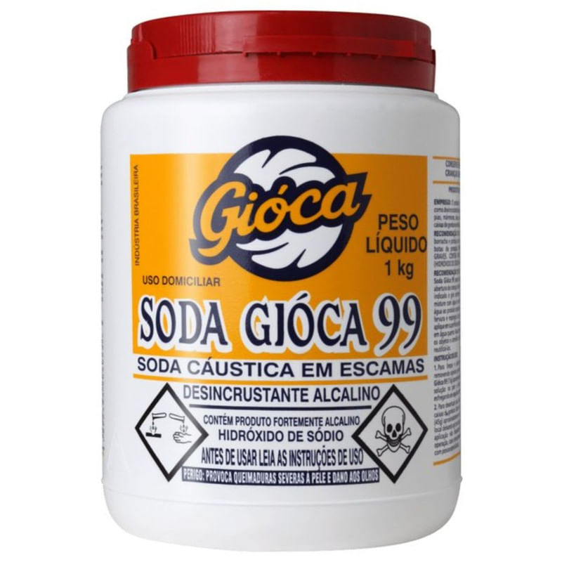 Soda Cáustica Gióca Branca 1Kg