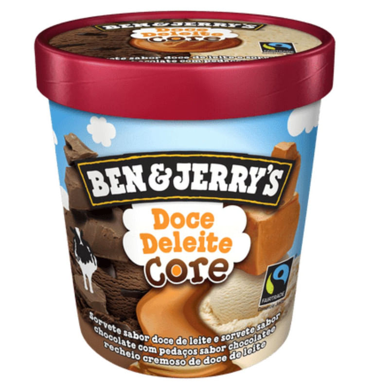 Sorvete Ben Jerrys Doce de Leite e Chocolate 458ml