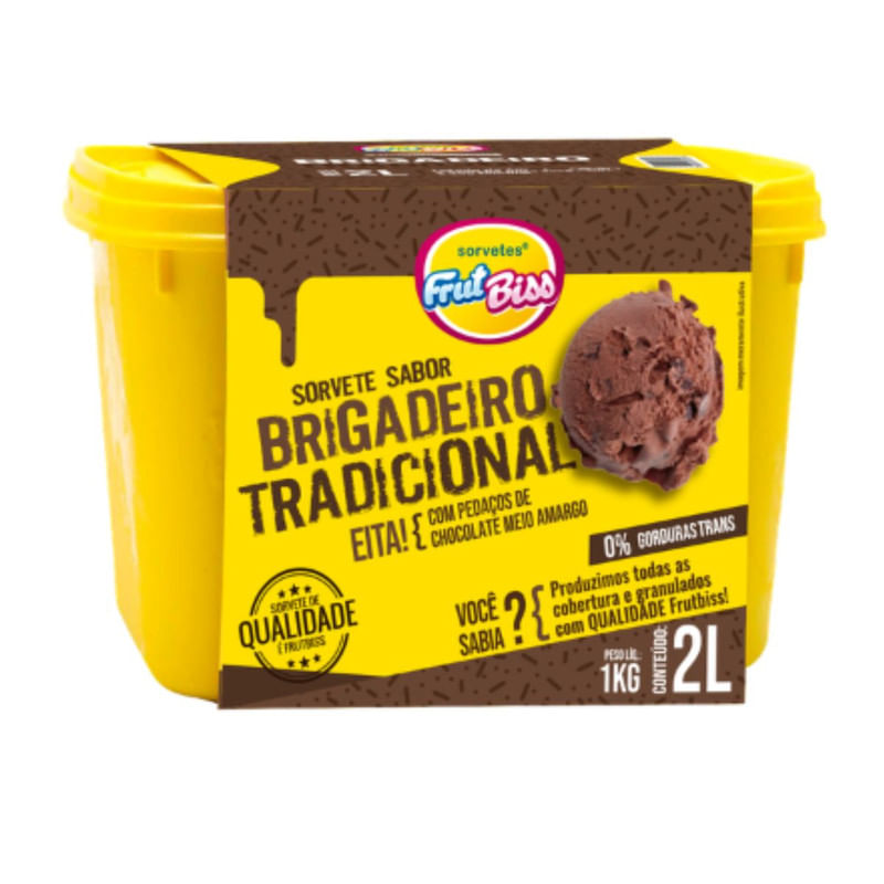 Sorvete Brigadeiro Frutbiss 1,5l