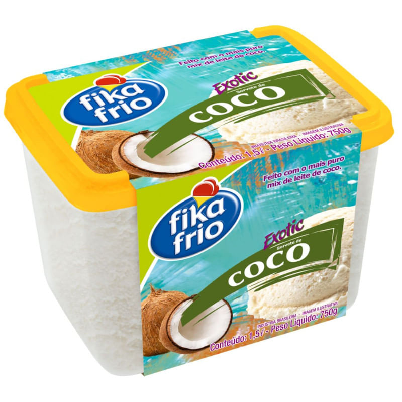 Sorvete Coco Fika Frio Pote 1,5 Litros