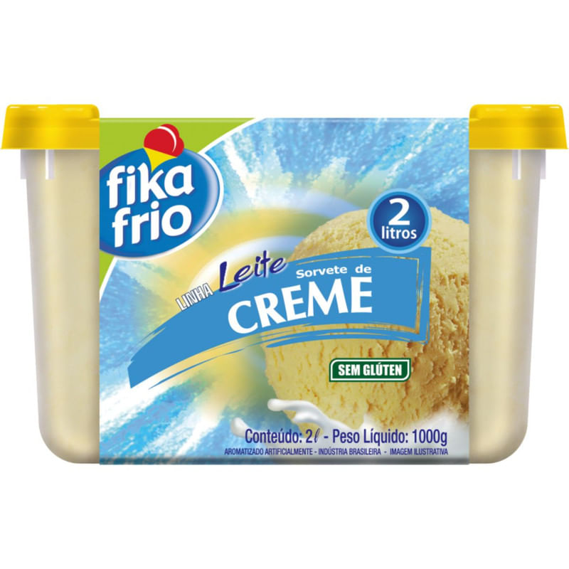 Sorvete Creme Fika Frio Pote 2 Litros