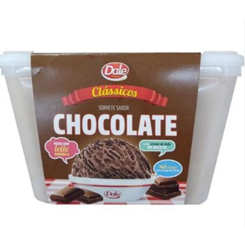 Sorvete De Brigadeiro De Colher Dale 1,3l