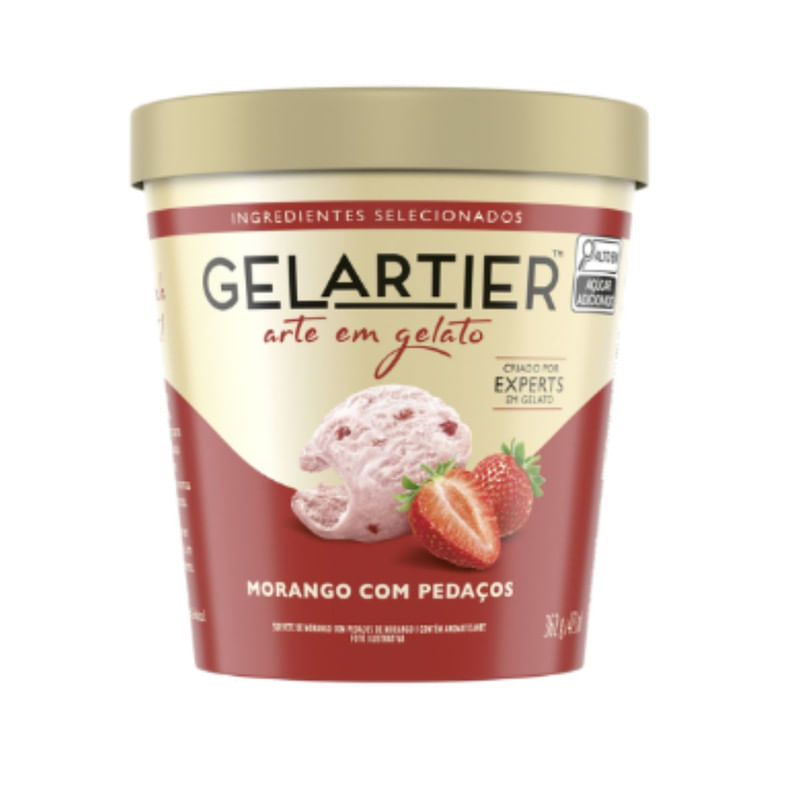 Sorvete Morango Gelartier 473ml