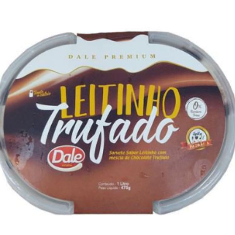 Sorvete Quatro Leites Trufado Dale 1,3L