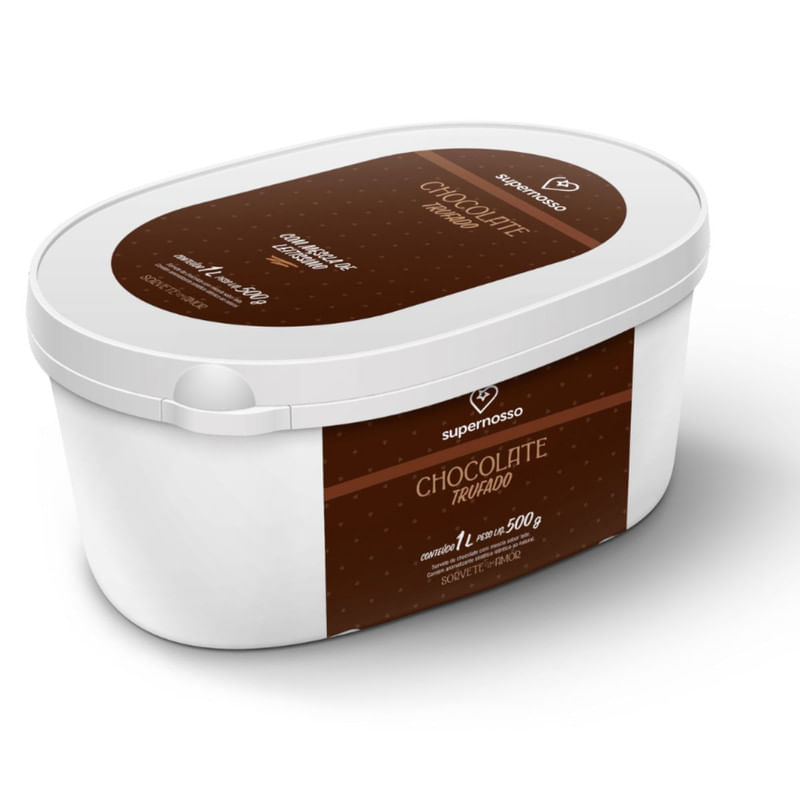 Sorvete Trufado de Chocolate Carrefour Pote 1 Litro