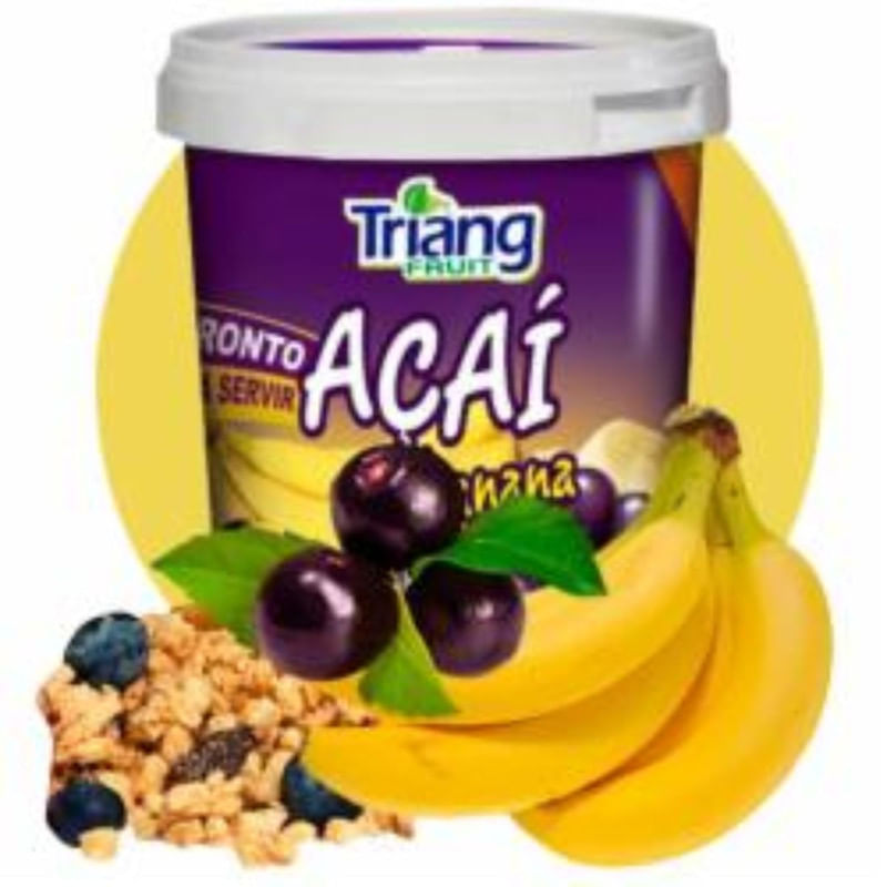 Sorvete de Açaí com Banana Triang Fruit Pote 225g