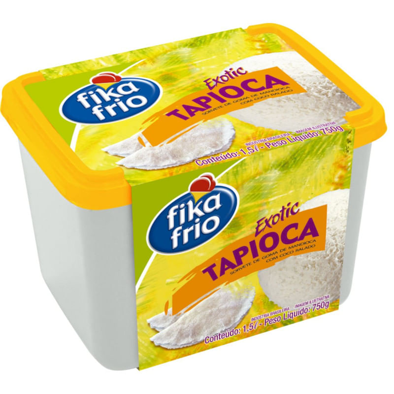 Sorvete de Tapioca Fika Frio Pote 1,5 Litros