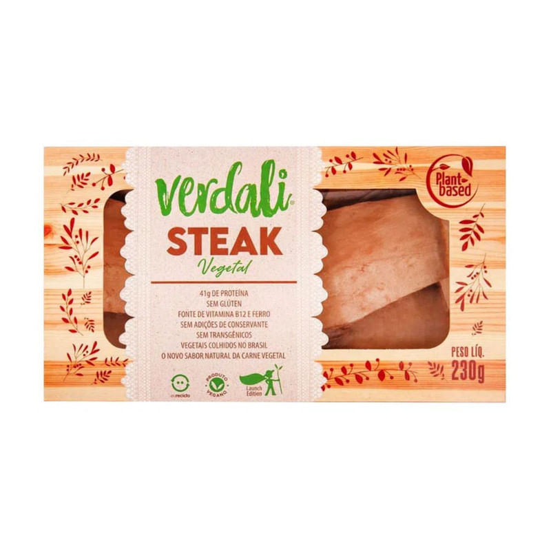 Steak Verdali Vegetal Sem Gluten Com 230g