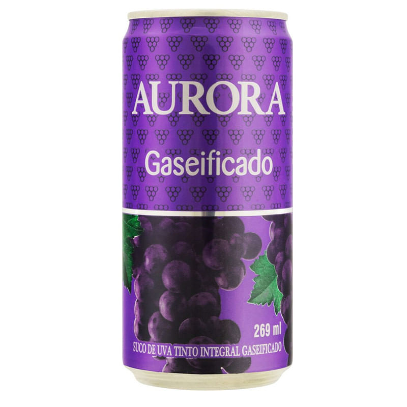 Suco de Uva Tinto com Gás Aurora Lata 269ml