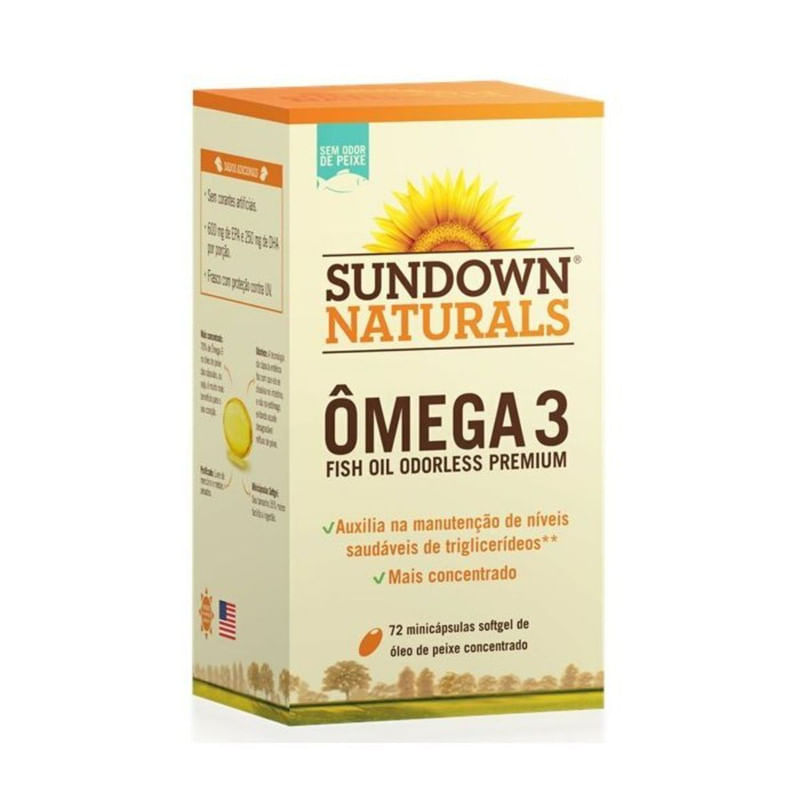 Sundown Naturals Ômega 3 72 Cápsulas