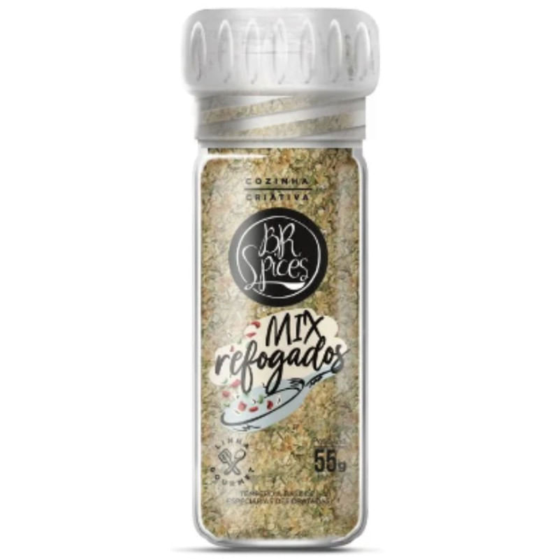 Tempero Mix Refogados Br Spices Gourmet Frasco com Moedor 55g