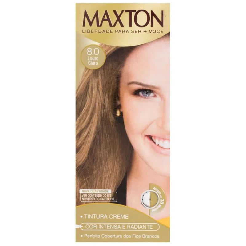 Tintura em Creme Maxton Louro Claro 8.0