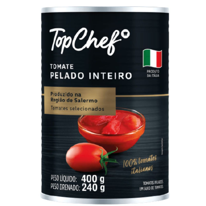 Tomate Pelado Inteiro Italiano Top Chefe 400g