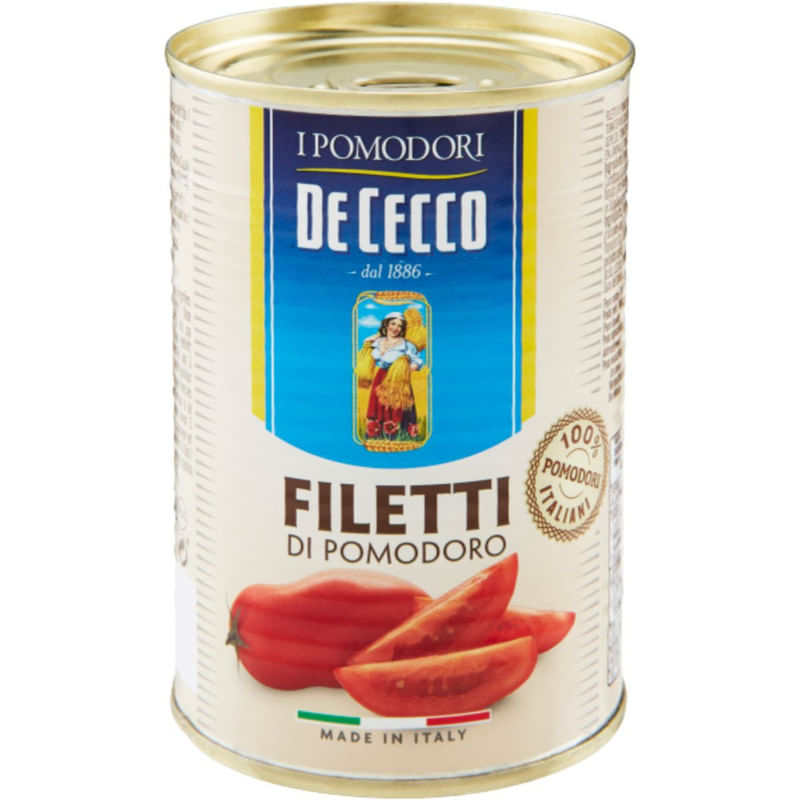 Tomate sem Pele Filetti de Pomodoro De Cecco Lata 400g