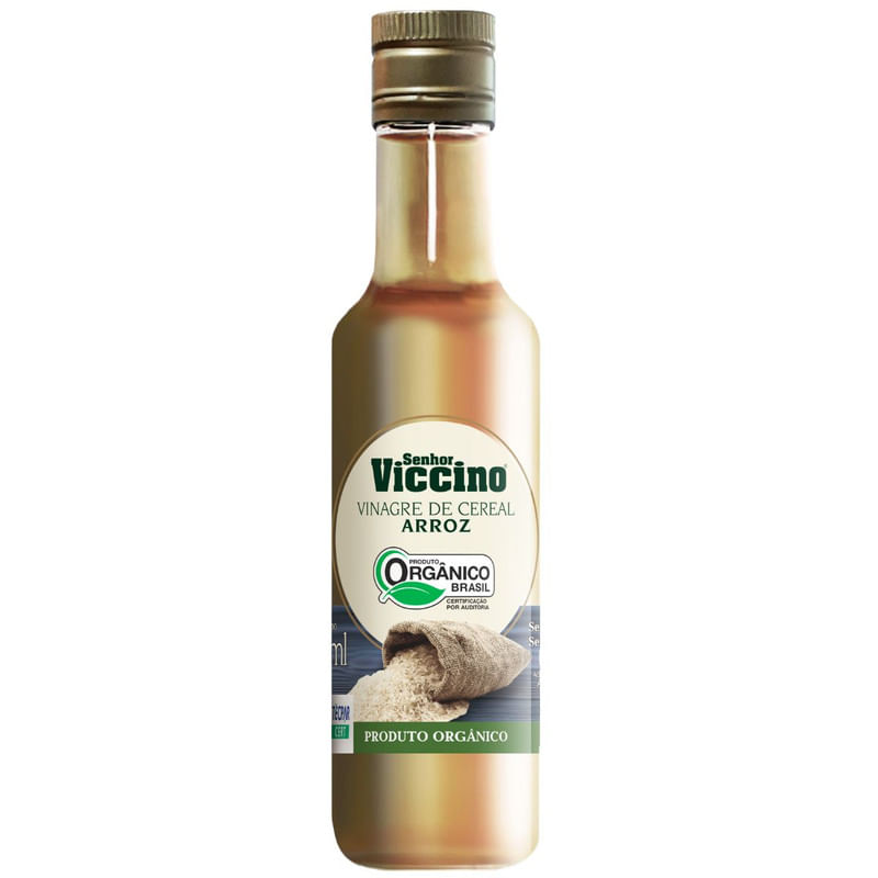 Vinagre de Arroz Orgânico Senhor Viccino Garrafa 250ml