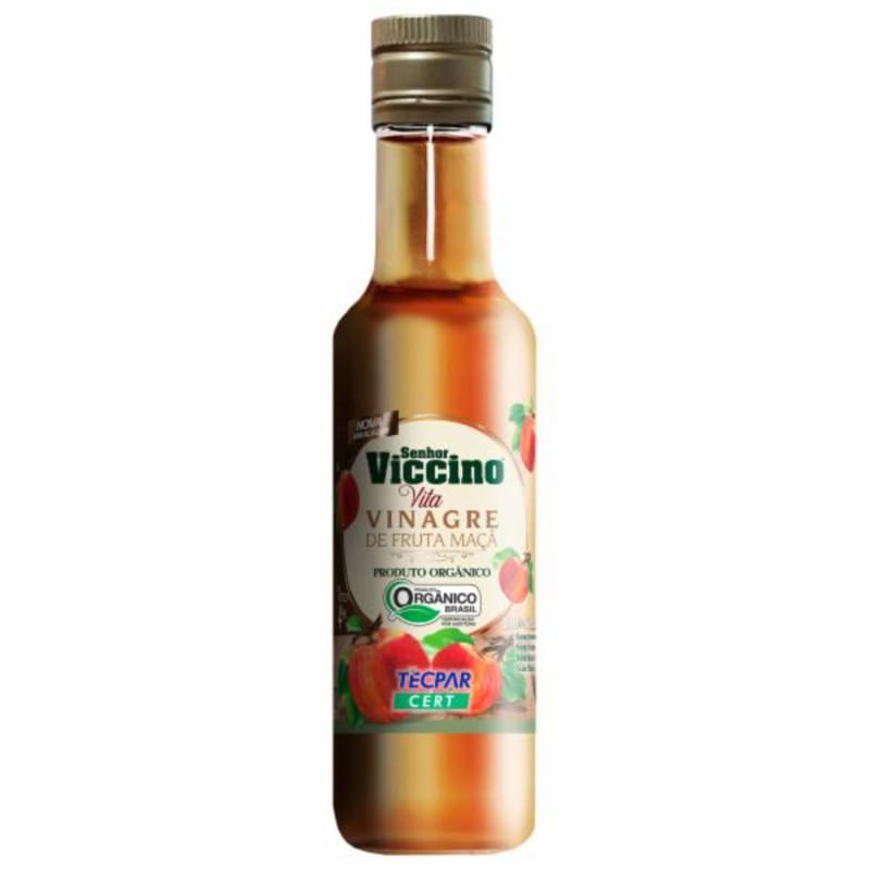 Vinagre de Maçã Orgânico Senhor Viccino Garrafa 250ml