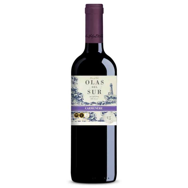 Vinho Chileno Olas Del Sur Carménère com 750 ml