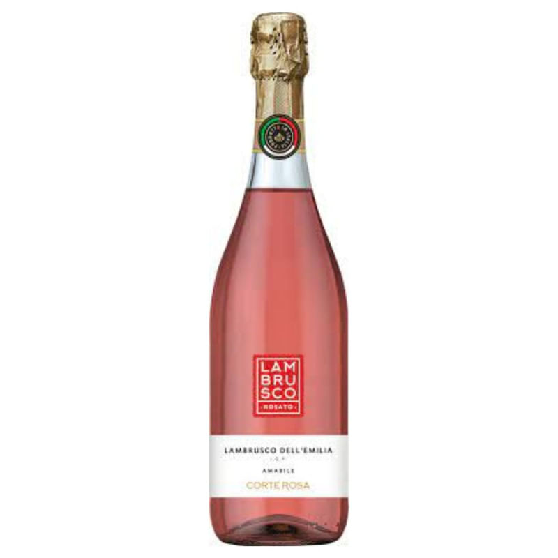 Vinho Italiano Rose Corte Rosa Lambrusco Com 750ml