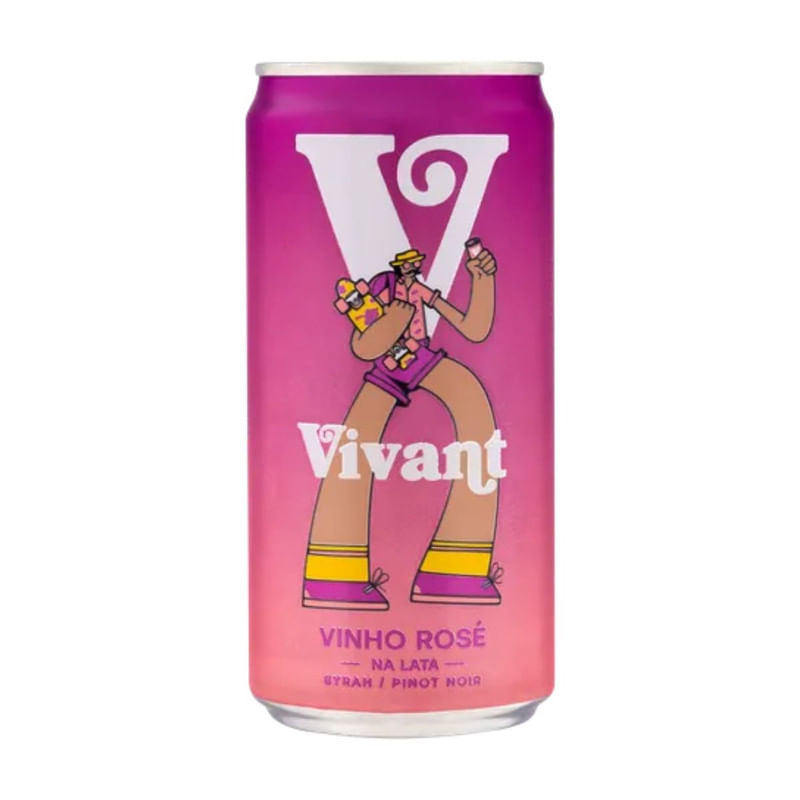 Vinho Rosé Fino Vivant Em Lata Com 269ml