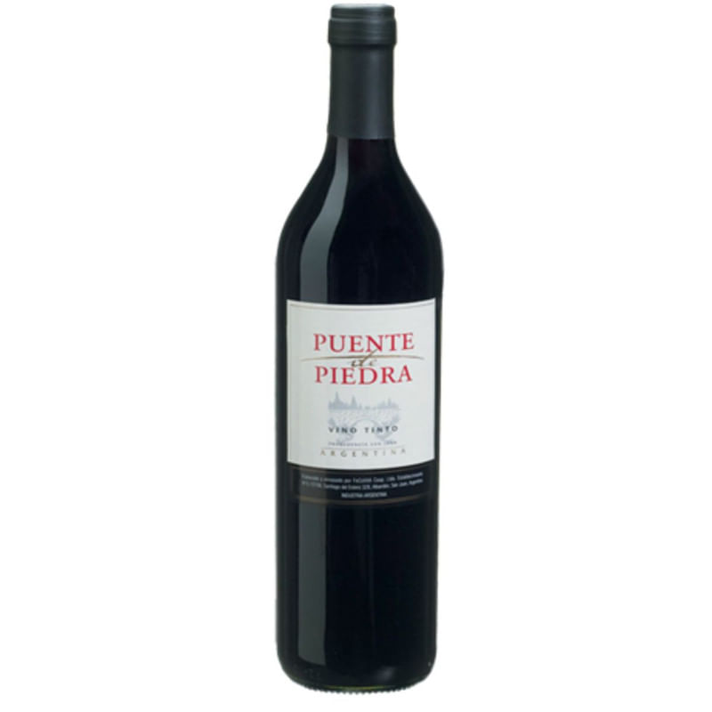 Vinho Tinto Argentino Meio Seco Puente de Piedra Garrafa 750ml