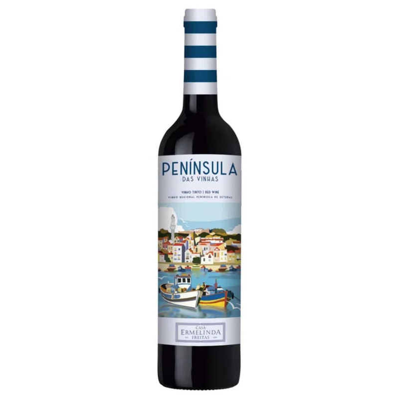 Vinho Tinto Português Penísula das Vinhas Regiões de Setúbal Casa Ermelinda Freitas Garrafa 750ml