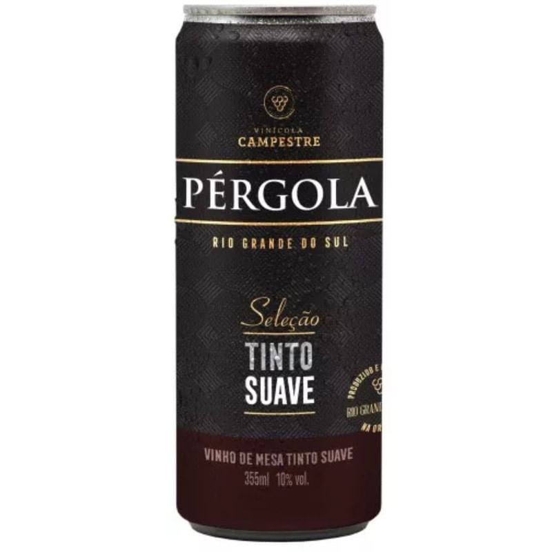 Vinho Tinto Suave Pérgola Seleção Rio Grande do Sul Lata 355ml