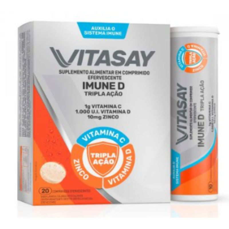 Vitasay Imune D Trip com 20 Comprimidos Efervescentes