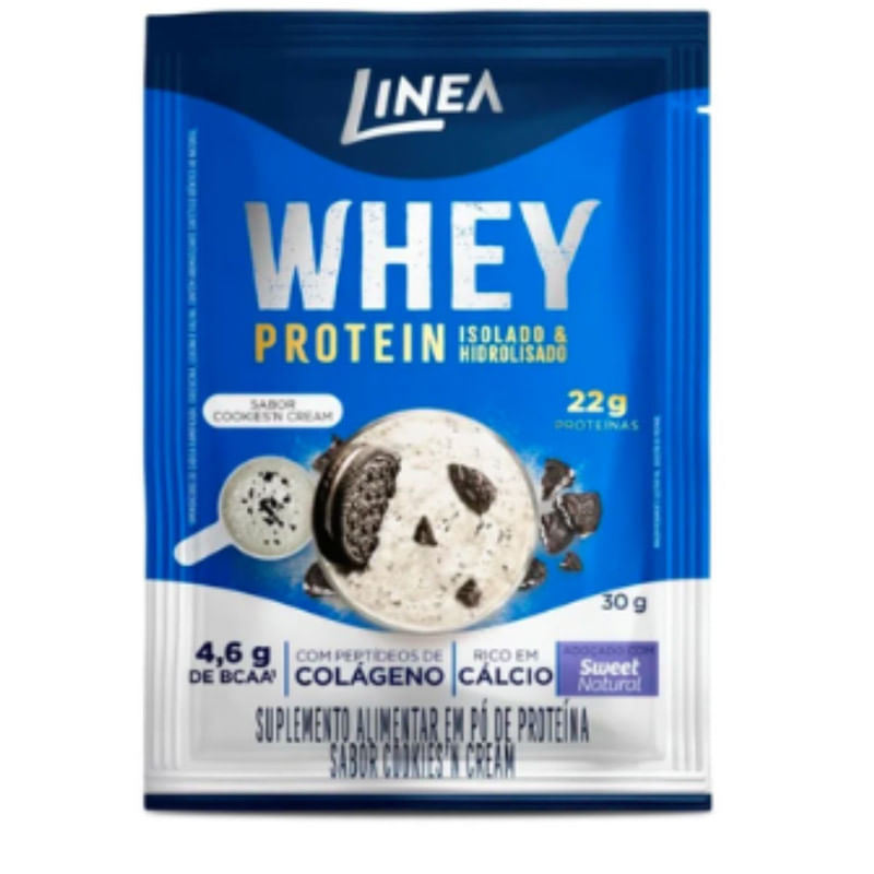 Whey Protein Isolado e Hidrolisado Sabor Cookie Linea 30g