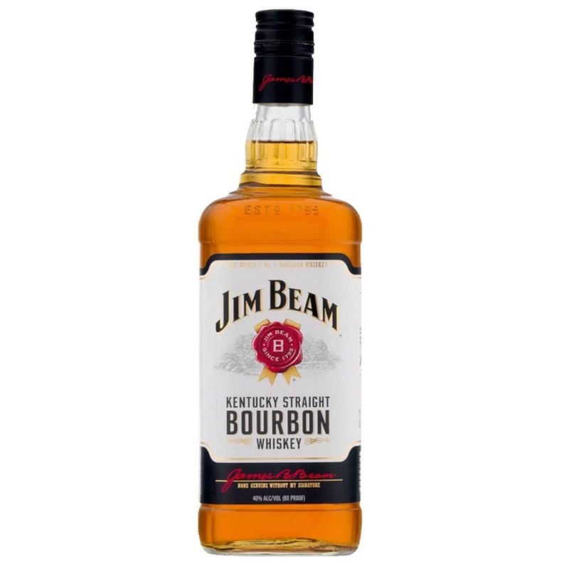 Whisky Americano Jim Beam White Bourbon Com 1L