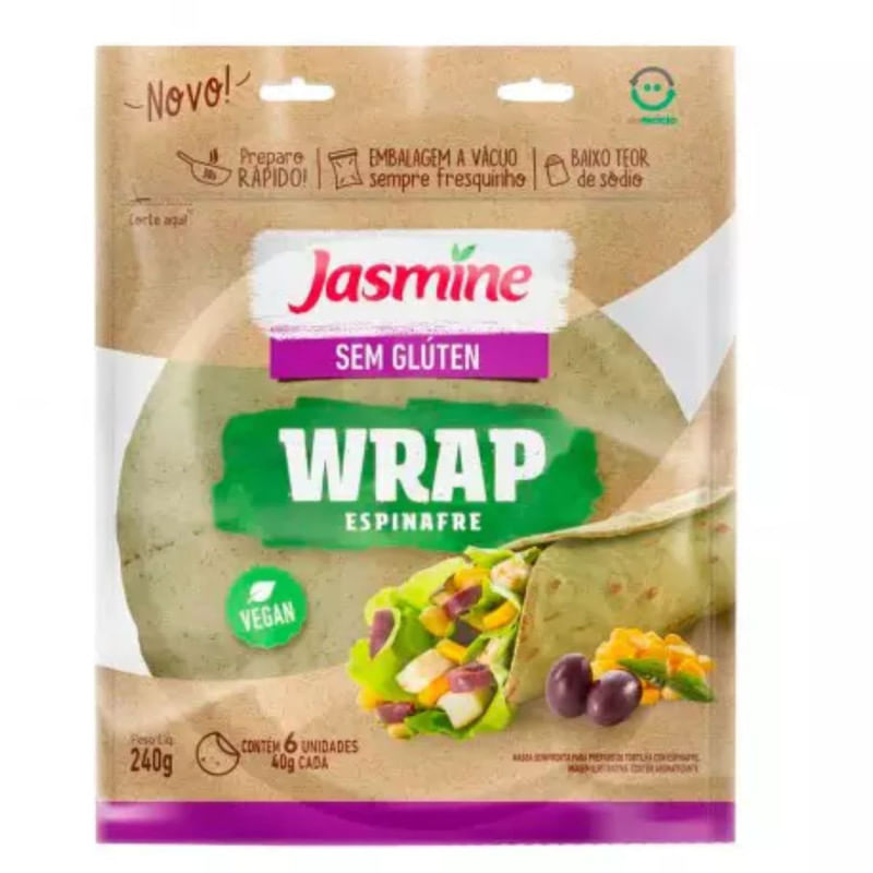 Wrap Espinafre Sem Glúten Jasmine 24g