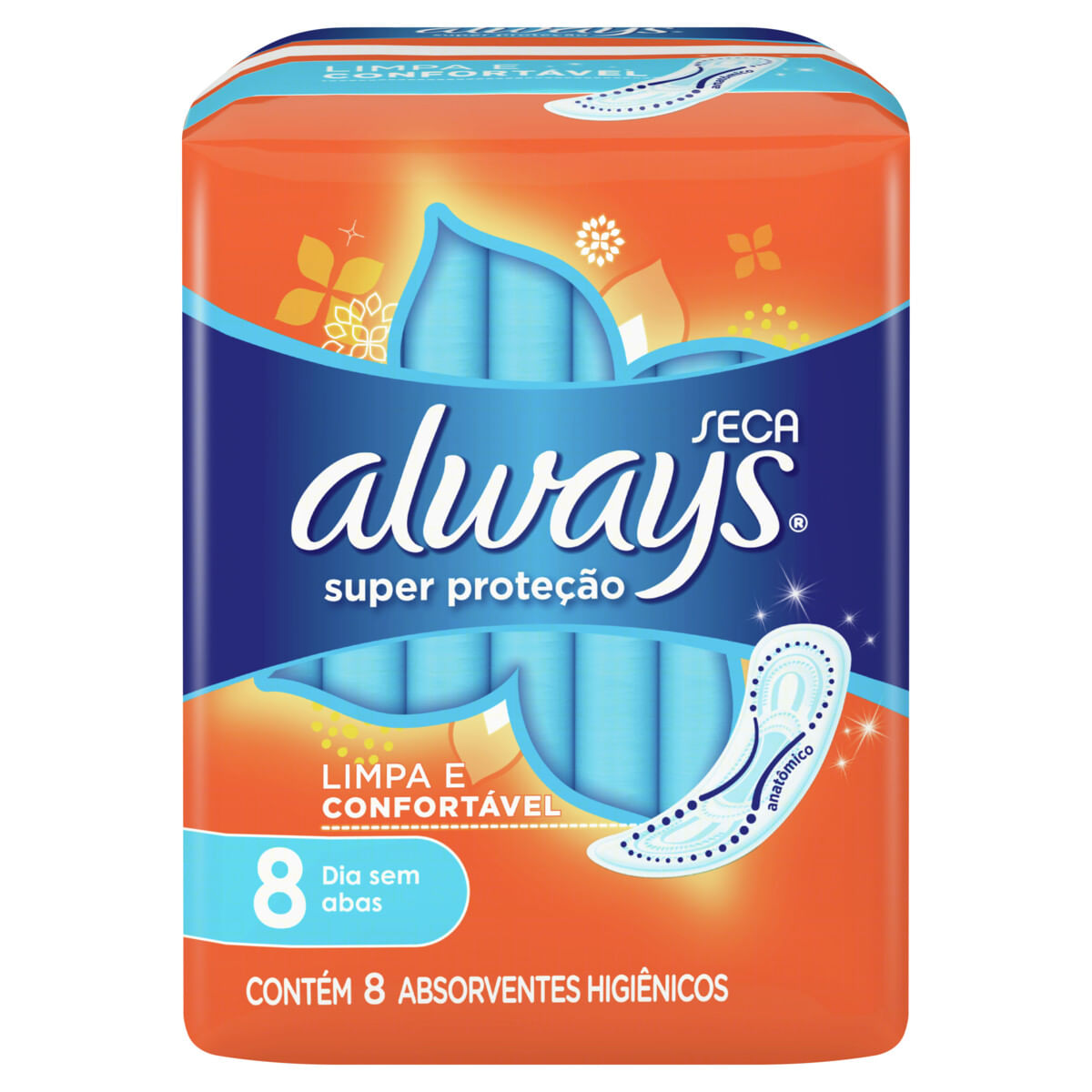 Absorvente sem Abas Dia Seca Super Proteção Always 8 Unidades