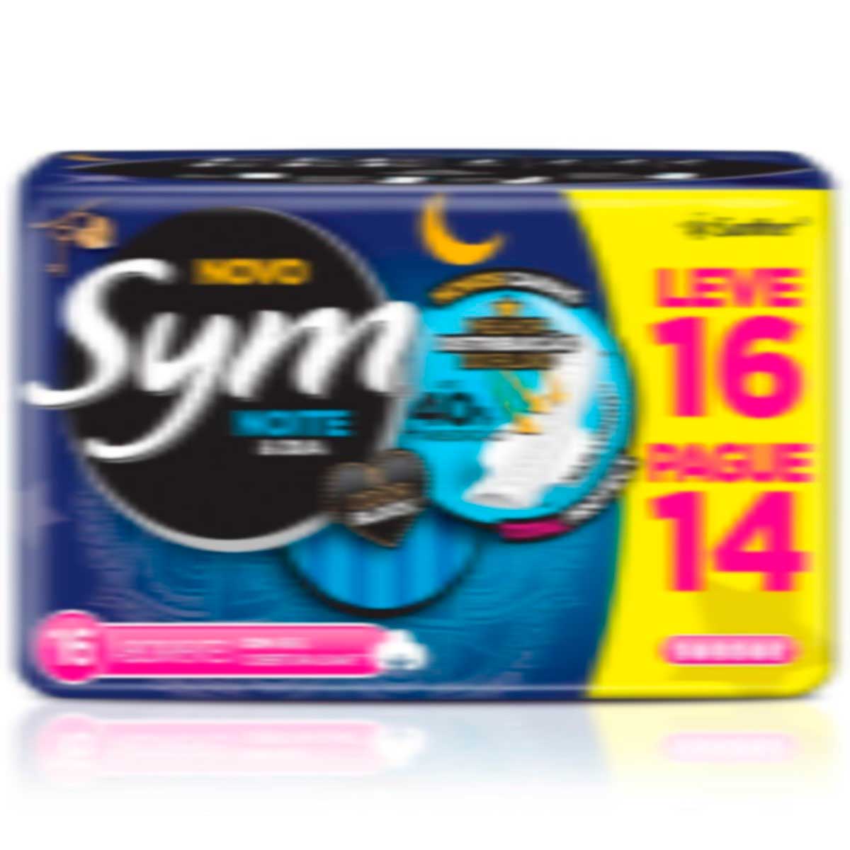 Absorvente com abas Sym Dia e Noite com 16 Unidades - Oferta Especial